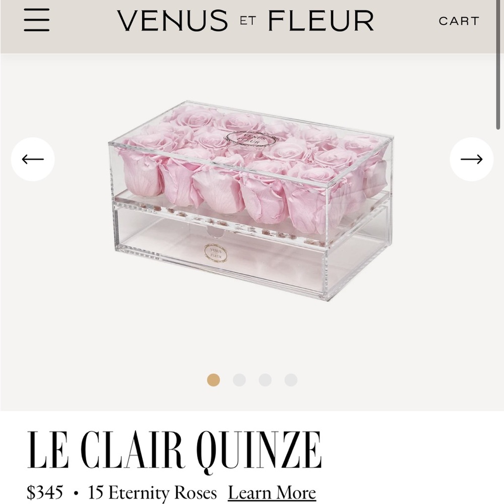 Venus et fleur roses acrylic case